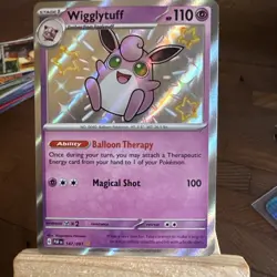 Wigglytuff 147/091 SV Paldean Fates Shiny Rare Holo Pokemon Card NM - Image 1