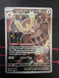 Pokemon TCG: Noctowl SVP 141 Full Art Holo Black Star Promo Stellar Crown NM - Image 1