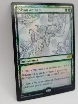 Sylvan Anthem Foil NM MTG MH2 Sketch 357/303 Modern Horizons 2 - Image 5