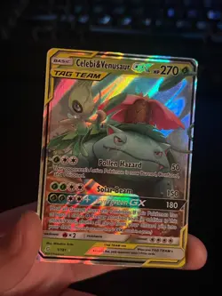 Celebi & Venusaur GX 1/181 Sm-Team Up Holo Pokemon Card - Image 1