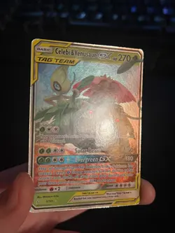Celebi & Venusaur GX 1/181 Sm-Team Up Holo Pokemon Card - Image 5