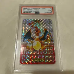 PSA 9 Pokemon Card 1996 Carddass Charizard No.006 Holo Prism Red Ver. Japanese - Image 3