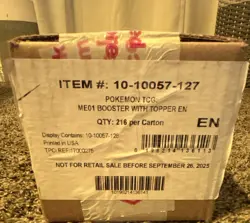 Pokemon TCG Mega Evolutions 6 Booster Case ME01 EN Booster+Topper Case Enhanced - Image 1