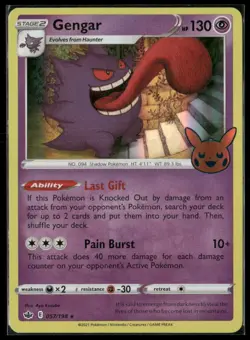 Gengar Trick or Trade BOOster 057/198 Promo Holo Pokemon Near Mint - Image 1
