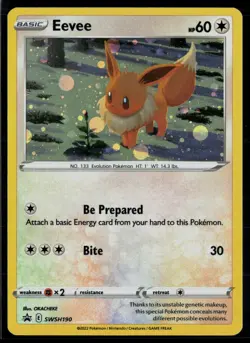 Eevee SWSH190 Sword & Shield Promo Promo Holo Pokemon - Image 1