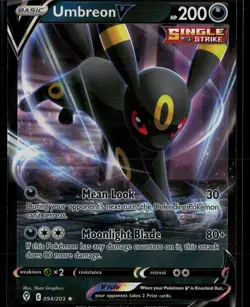 Umbreon V 094/203 Evolving Skies Rare V Holo Pokemon - Image 1