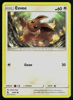 Eevee 49/68 Hidden Fates Common Pokemon - Image 1