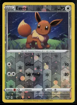 Eevee 130/185 Vivid Voltage COSMO Reverse Holo Common Pokemon - Image 1
