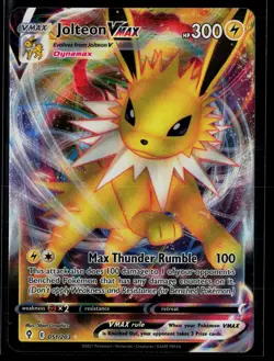 Jolteon VMAX 051/203 Evolving Skies Rare VMAX Holo Pokemon - Image 1