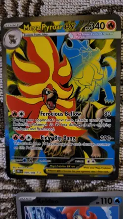 Mega Pyroar ex 99/86 Full Art Double Ultra Rare Pokemon Chaos Rising ME04 NM - Image 1
