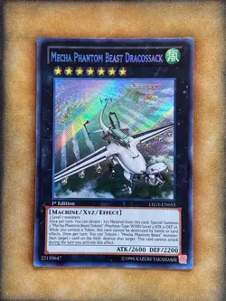 Yugioh Mecha Phantom Beast Dracossack LTGY-EN053 Secret Rare 1st Ed LP - Image 1
