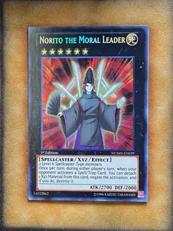 Yugioh Norito the Moral Leader NUMH-EN039 Secret Rare 1st Ed NM - Image 1