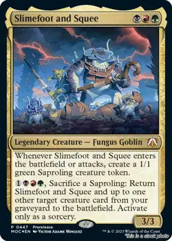 MTG Slimefoot and Squee 447 Prerelease Cards NM Magic - Image 1