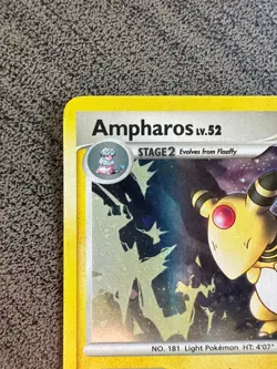 Ampharos Pokemon Card POP Series 7 1/17 2008 Holo Near Mint - Image 3