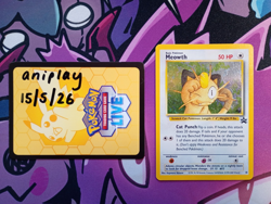 Meowth #10 Pokemon the First Movie WOTC Promo LP Vintage Pokemon Card - Image 1