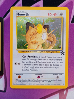 Meowth #10 Pokemon the First Movie WOTC Promo LP Vintage Pokemon Card - Image 2