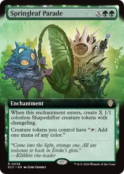 Springleaf Parade (Extended Art) #39 NM Commander: Lorwyn Eclipsed ECC Magic MTG - Image 1