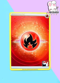 Pokemon Karte - Energiekarte Feuer Holo Stamp Champions PROMO Nintendo TCG 2022 - Image 1