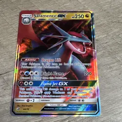 Pokemon Salamence GX Ultra Rare Full Art Holo Card 250 HP Dragon Majesty 44/70 - Image 1