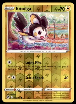 Emolga 054/195 Common Silver Tempest Pokemon Reverse Holo Near Mint - Image 1