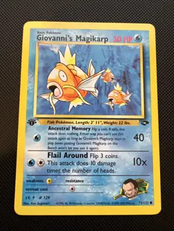 Giovanni's Magikarp 73/132 Gym Challenge Common 1st Edition Pokemon - Image 3