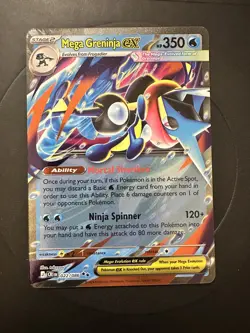 Pokemon TCG Mega Evolution Chaos Rising Mega Greninja EX 022/083 English + Extra - Image 1