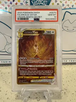 FA ARCEUS VSTAR PSA 10 2023 POKEMON SWSH CROWN ZENITH GG70 GALARIAN GALLERY - Image 1