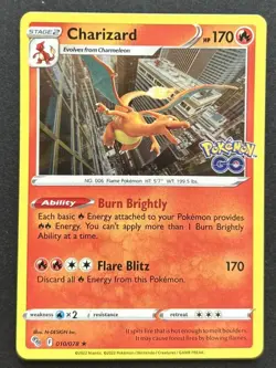 Charizard 010/078 - Pokemon Go Holo LP - Image 1