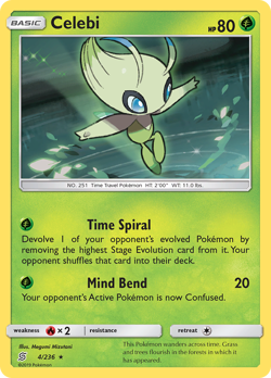 CELEBI 4/236 HOLO RARE UNIFIED MINDS POKEMON NEAR MINT - Image 1