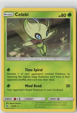 CELEBI 4/236 HOLO RARE UNIFIED MINDS POKEMON NEAR MINT - Image 2