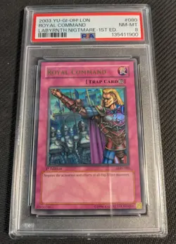 Yugioh Royal Command LON-080 1st Edition Ultra Rare PSA 8 NM-MT! - Image 1
