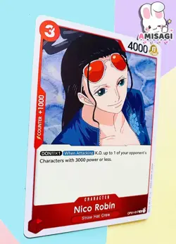 One Piece Card Game - Nico Robin OP01-017 R Englisch Foil Karte TCG Anime - Image 2