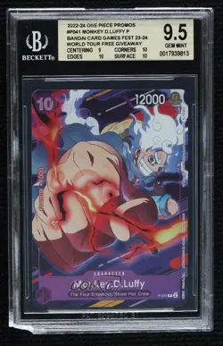 2022 One Piece Card Game: Promos English Monkey D Luffy #P-041 BGS 9.5 GEM MINT - Image 1