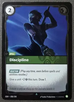 Riftbound League Of Legends Origins Foil Card OGN 058 Discipline - Image 1