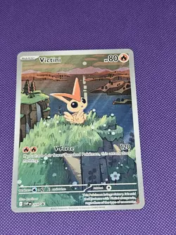 Pokemon TCG Victini SVP 208 Black Star Promo Illustration Rare - Near Mint - Image 1