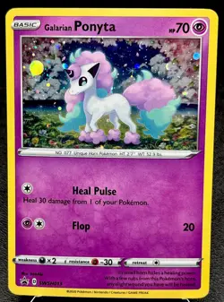 Galarian Ponyta SWSH013 NM Cosmo Holo Cool Foil Bleed Black Star Pokemon Promo! - Image 2