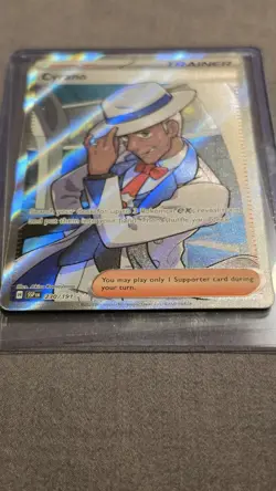 Pokemon TCG Cyrano 230/191 Sv08 Surging Sparks Full Art Holo Ultra Rare Trainer - Image 2