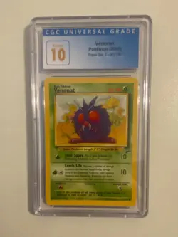 2000 Pokemon Venonat Base Set 2 #97/130 CGC PRISTINE 10 - Image 1