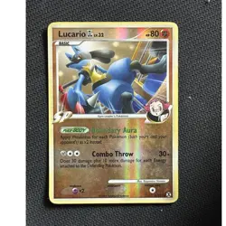 Pokemon Company Lucario GL 8/111 Rising Rivals Holo Rare SP Pokemon TCG 2009 ENG - Image 1