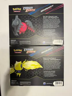 Pokemon TCG Crown Zenith Bundle Regidrago V & Regieleki V Collection Box SEALED - Image 2