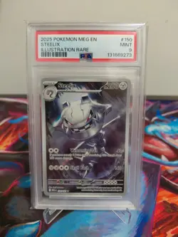 Pokemon Steelix (2025) Me01: Mega Evolution 150/132 PSA 9 Illustration Rare Holo - Image 1