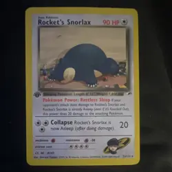 Pokemon TCG Rocket's Snorlax Gym Heroes 1st Ed Rare 33/132 English 90 HP - Image 1