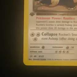 Pokemon TCG Rocket's Snorlax Gym Heroes 1st Ed Rare 33/132 English 90 HP - Image 4