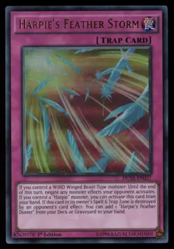 Yugioh Harpie's Feather Storm DUSA-EN027 1st Edition Ultra Rare NM - Image 1