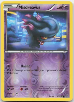 Misdreavus 65/162 Reverse Holo XY - BREAKthrough Pokemon Card NM - Image 1