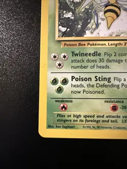Pokemon Card Rare Beedrill Base Set 17/102 Near Mint Keep Well ALL Cards - Image 2