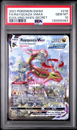 2021 POKEMON SWORD & SHIELD EVOLVING SKIES SECRET FULL ART/RAYQUAZA VMAX PSA 10 - Image 1
