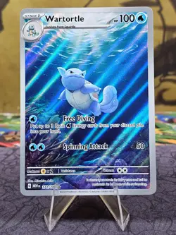Pokemon TCG Wartortle 171/165 Scarlet & Violet 151 Illustration Rare Holo LP - Image 1