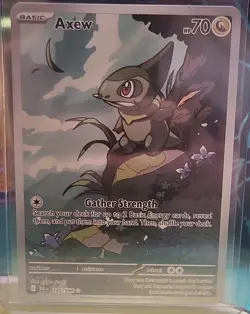 Pokemon Axew 145/086 Sv: Black Bolt Illustration Rare Holo English 2025 HP 70 - Image 1