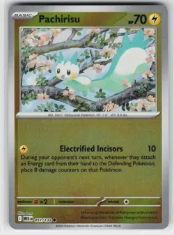 Pachirisu 051 Reverse Holo 132 C Mega Evolution LP Pokemon - Image 1